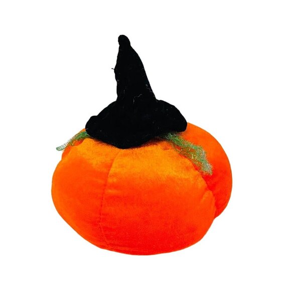 Plush Halloween Pumpkin Witch Hat 4 Inches Polyester Fiber Made in China by Tb T - Picture 2 of 7